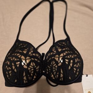 Shade & Shore Black Lace Bra